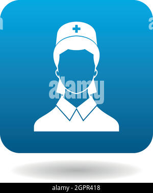 Nurse lady icon, simple style Stock Vector Image & Art - Alamy