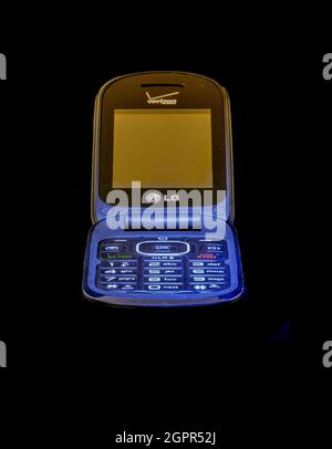 LG Flip Cell Phone Stock Photo