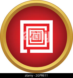Labyrinth icon in simple style Stock Vector