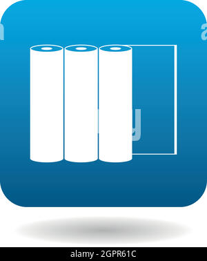 Rolls of paper icon blue vector isolated Stock Vector Image & Art - Alamy