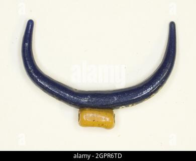 Amulet of the Lunar Crescent, Egypt, New Kingdom, Dynasty 18 (about 1300 BCE). Stock Photo