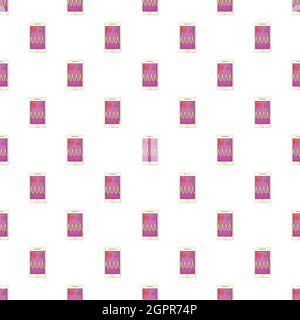 Pulse on screen of smartphone pattern Stock Vector