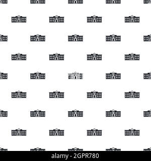 White house USA pattern, simple style Stock Vector