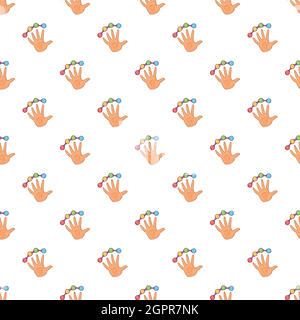 Scanning of finger pattern, cartoon style Stock Vector