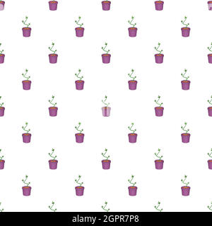 Cannabis plant pattern, cartoon style Stock Vector