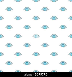 Eye pattern, cartoon style Stock Vector