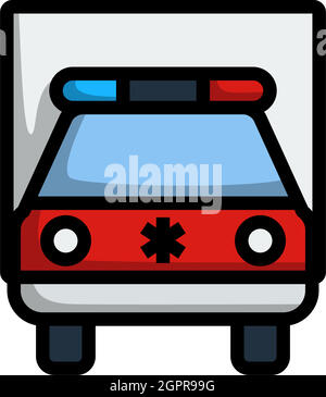 Ambulance Car Icon Stock Vector