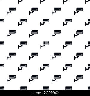 Surveillance camera pattern, simple style Stock Vector