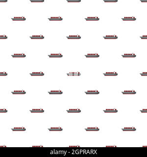 Cargo ship pattern, cartoon style Stock Vector