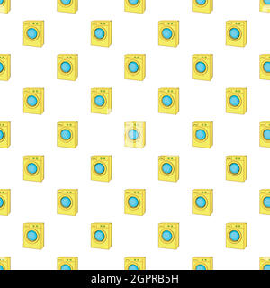 Washing machine pattern, cartoon style Stock Vector