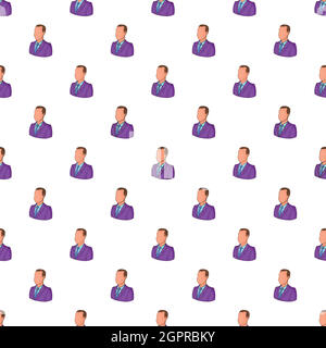Businessman pattern, cartoon style Stock Vector