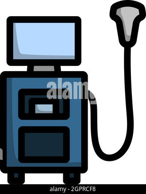 Ultrasound Diagnostic Machine Icon Stock Vector