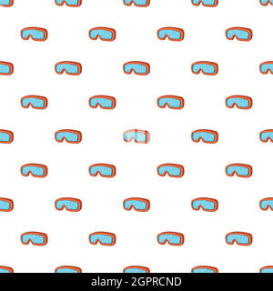 Glasses for snowboarding pattern, cartoon style Stock Vector