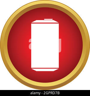 Aluminum can icon in simple style Stock Vector