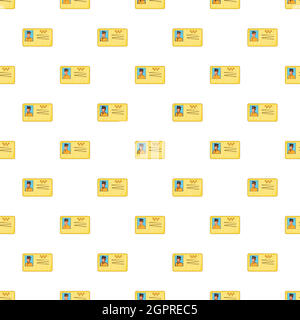 Document taxi driver pattern, cartoon style Stock Vector