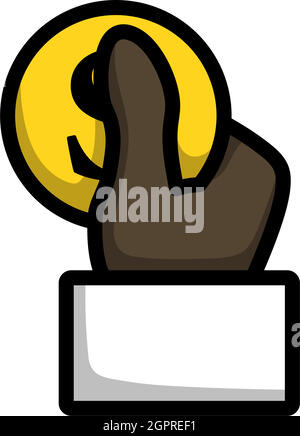 Hand Hold Dollar Coin Icon Stock Vector