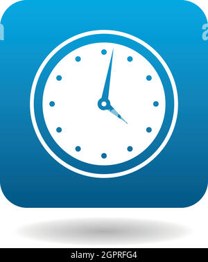 Office clock icon, simple style Stock Vector