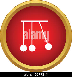 Pendulum of Newton icon, simple style Stock Vector