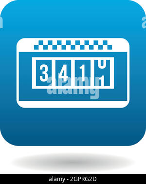 Taximeter icon in flat style Stock Vector