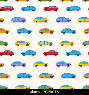 Cartoon cars pattern Stock Vector