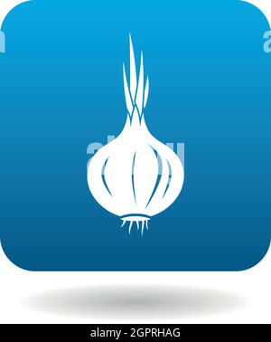 Onion icon in flat style Stock Vector