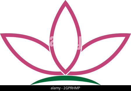 Beauty Lotus flowers logo icon design template Stock Vector