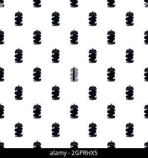 Crumpled tin can pattern, simple style Stock Vector