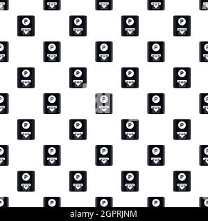 Parking fees pattern, simple style Stock Vector