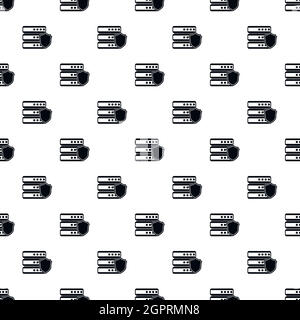 Data storage security pattern, simple style Stock Vector
