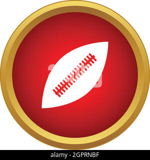 Professional rugby ball icon, simple style Stock Vector