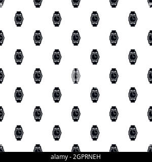 Wrist watch pattern, simple style Stock Vector
