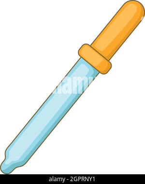 Pipette icon, cartoon style Stock Vector