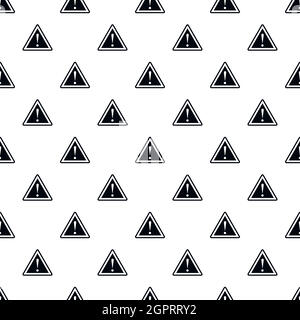 Road sign warning pattern, simple style Stock Vector