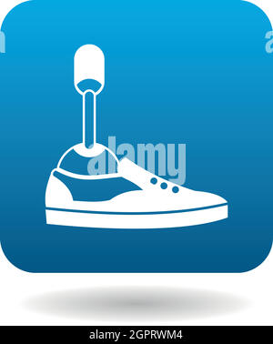 Leg prosthesis icon in simple style Stock Vector
