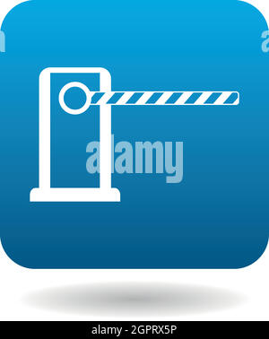 Parking construction barricade icon in cartoon,black design isolated on ...