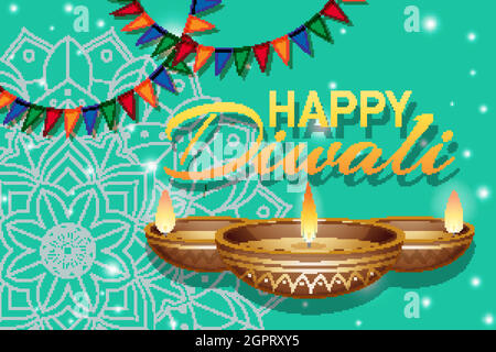 Background pattern for happy Diwali festival Stock Vector