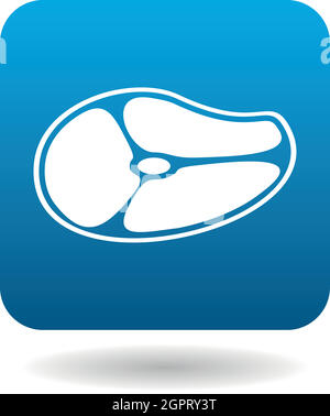 Meat steak icon, simple style Stock Vector Image & Art - Alamy