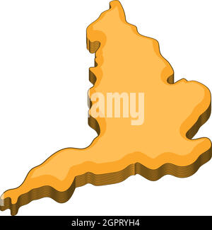 Map of United Kingdom icon, cartoon style Stock Vector