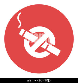 No smoking sign vector flat isolated white glyph icon Stock Vector