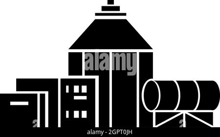 Chemical hangar icon, simple style Stock Vector