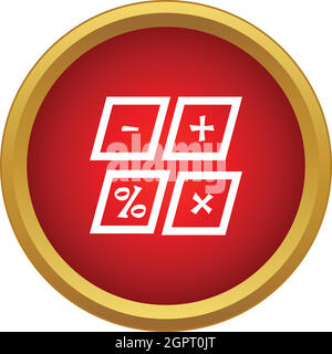 Marks calculation icon, simple style Stock Vector
