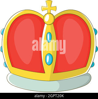 Royal crown icon, cartoon style Stock Vector