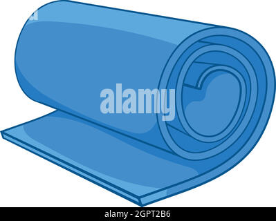 Fitness mat icon, cartoon style Stock Vector
