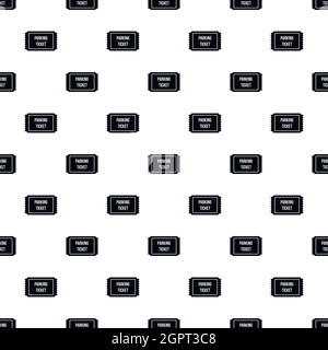 Parking ticket pattern, simple style Stock Vector