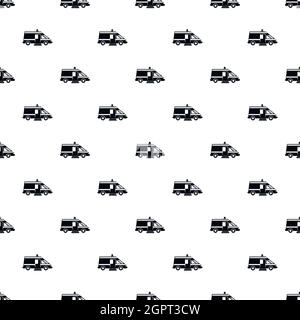 Ambulance pattern, simple style Stock Vector