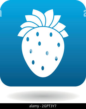 Strawberry Sweet fruit flat style, Strawberry icon isolated on White ...