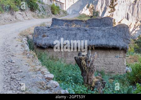 Small houses in village Cosnirhua in Colca canyon, Peru Stock Photo