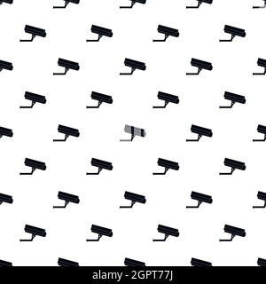 Surveillance camerar pattern, simple style Stock Vector