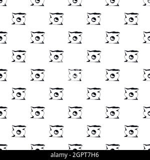 Crumpled bag of chips pattern, simple style Stock Vector