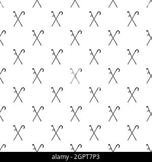 Walking cane pattern, simple style Stock Vector